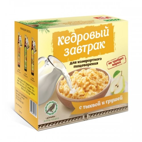 Завтрак кедровый для комфортного пищеварения с тыквой и грушей  г. Владимир  